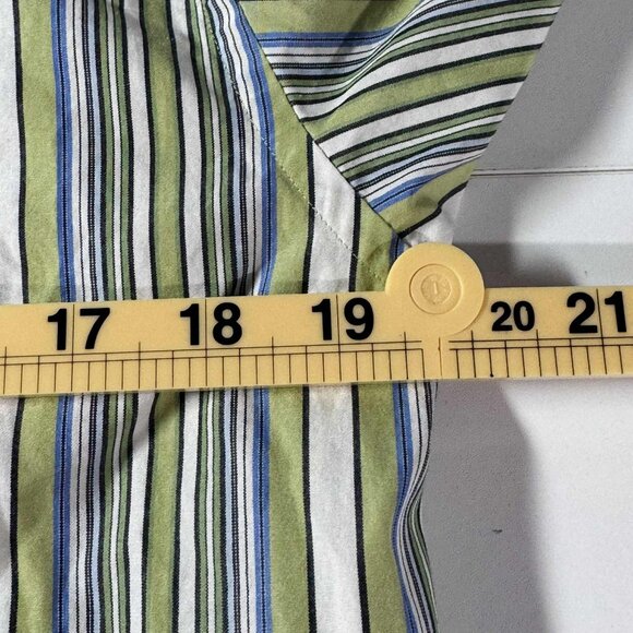 Vintage 90s Banana Republic Striped Button Up Shirt Made In Hong Kong Size M - Picture 7 of 8